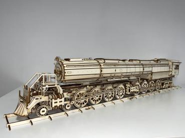 Western Union UP400 (4-8-8-4) Big Boy steam locomotive as a 3D wooden model - side view left